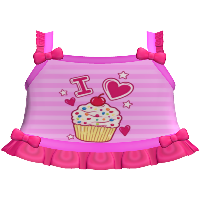 cute pink i <3 cupcakes tweencore cutecore top
