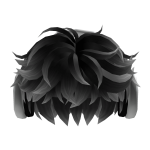 Messy Gray Fluffy Cool Hair w/ Headphones