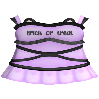 ♡ : Cute Halloween Purple Ruffled Cat Dress