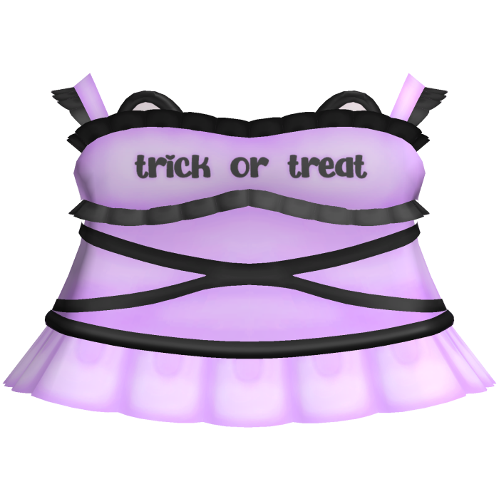 ♡ : Cute Halloween Purple Ruffled Cat Dress