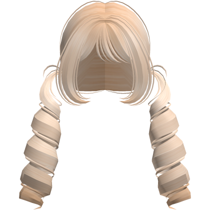 Cute Blonde Curly Pigtails Roblox item