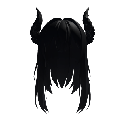 Black Crystal Horn Anime Hair Roblox item