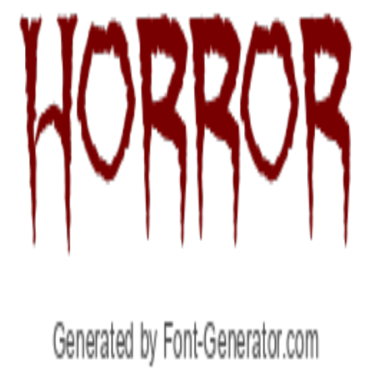 horror text test Roblox decal