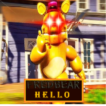 Hi freddy fazbear(Run away from the evil Fredbear)