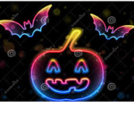 Neon pumpkins