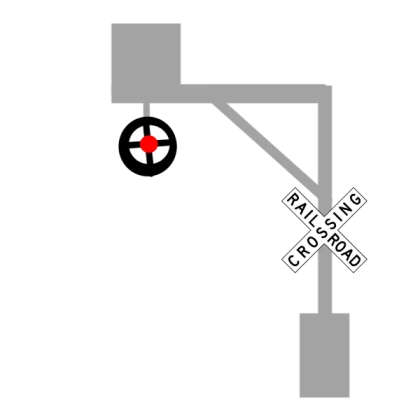 Wig wag Railroad Crossing