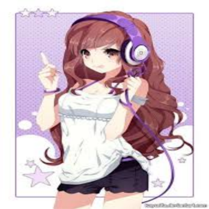 Girl Listening To Music Roblox decal