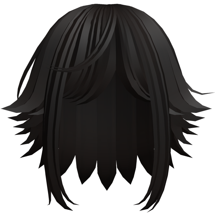 kawaii messy short hair with tufts in dark brown