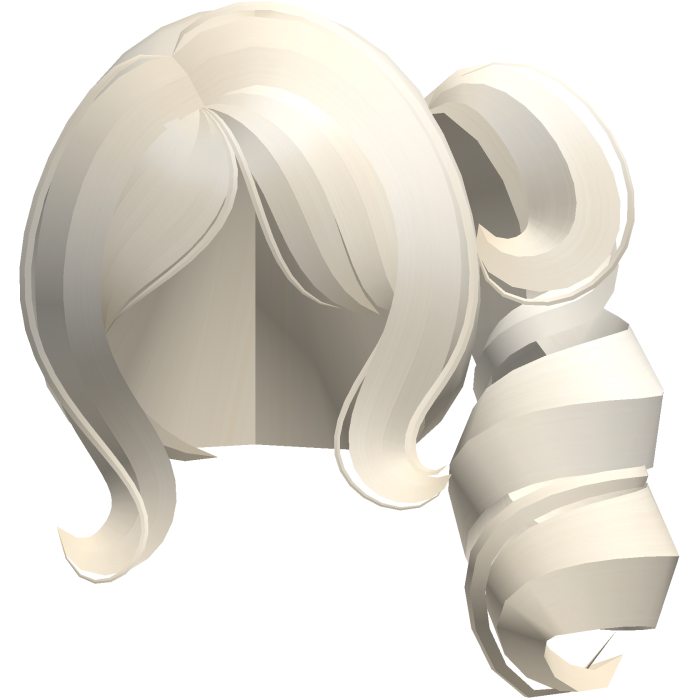 moe cutecore curly big side ponytail blonde