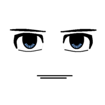 Anime Face,Blue eyes Roblox decal