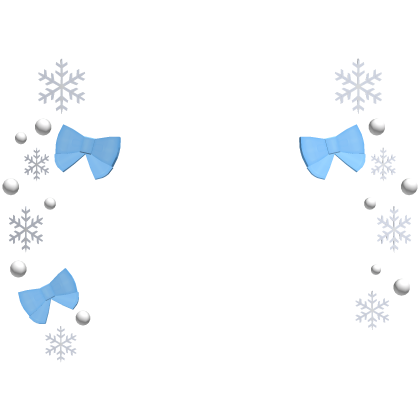 cute christmas winter bow snowflake aura in blue