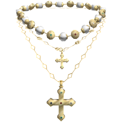 Gold Cross Layered Necklace thumbnail