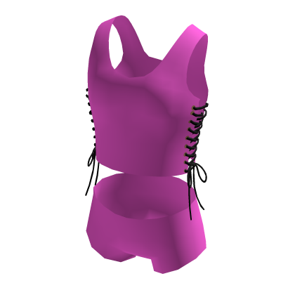 Pink Tank Top With Short Outfit thumbnail