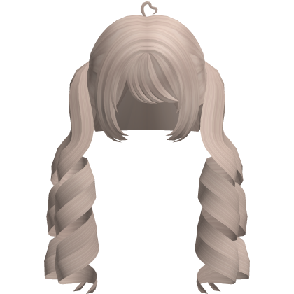 split light brown dollete curly pigtails Roblox item