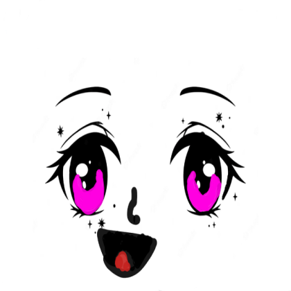 Super Super happy Anime face Roblox decal
