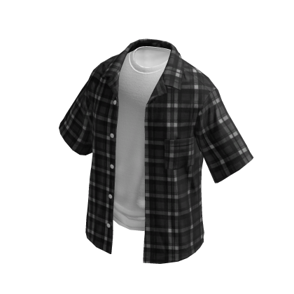 Layered Grey Plaid Overshirt