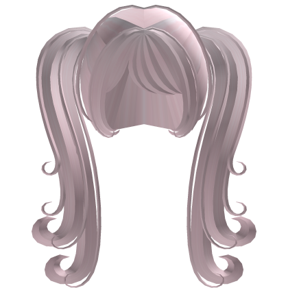 ꒰♡꒱ Curly Swirly Cute Long Pink Pigtails Roblox item