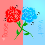[ Rose and Violets ]