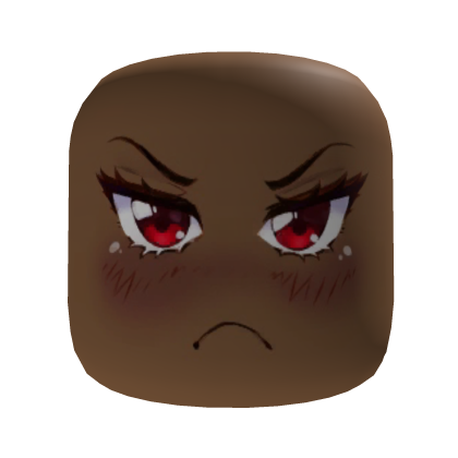 Angry Anime Face Brown Skin Tone Roblox item