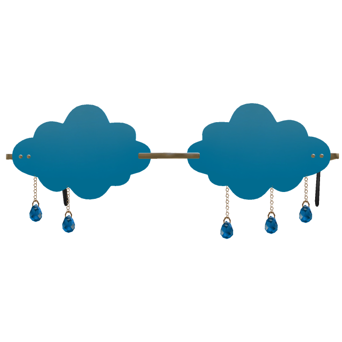 (1.0) Blue Cloud Glasses Luxury