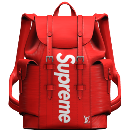 (1.0) Red Supreme LV Exclusive Backpack