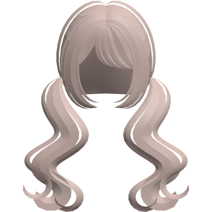 ♡ ꒱  dreamy wavy low pigtails in milktea
