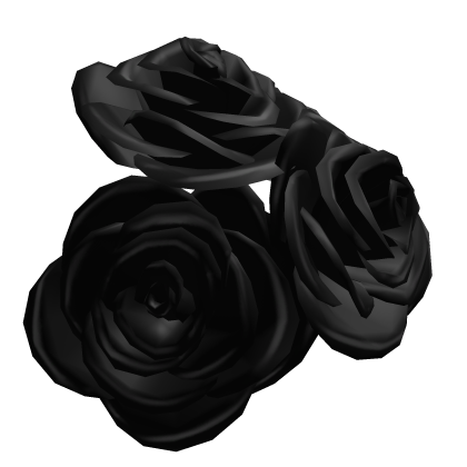Rose Hair Accessory Right in Black Roblox item