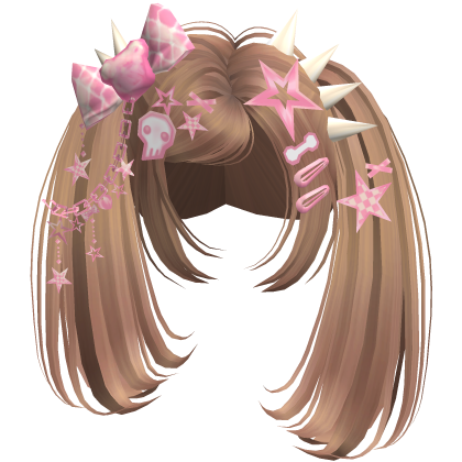♡ Scene Spiky Moe Pigtails (Honey Blonde)