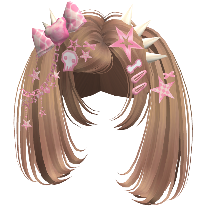 ♡ Scene Spiky Moe Pigtails (Honey Blonde)