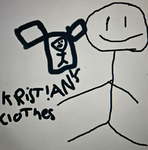 kristian's clothes.