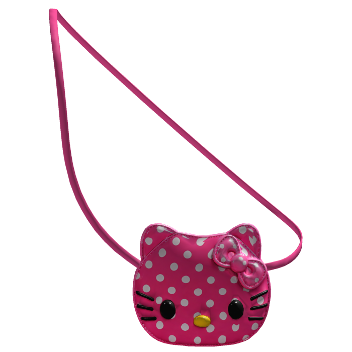 ㎕ | pink polka dot kitty crossbody 