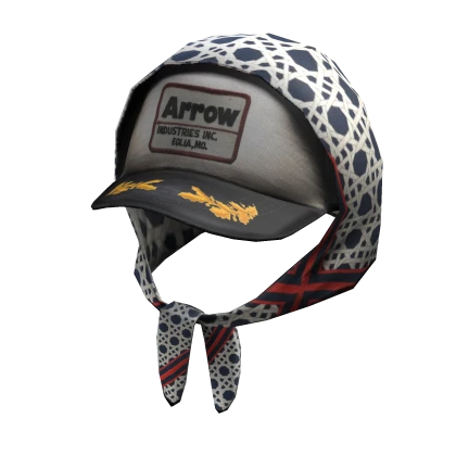 🏹Vintage Y2K Trucker Hat w Head Scarf Bandana🏹 | Roblox Item - Rolimon's