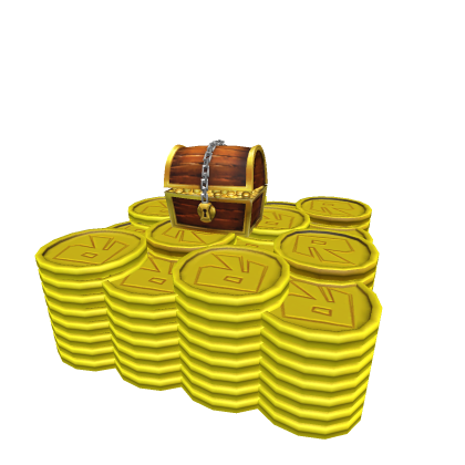 chest with golden gold