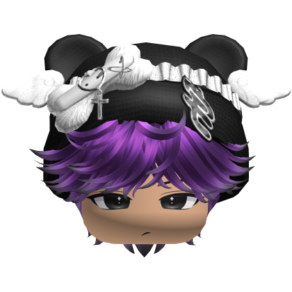 Cute purple hair Cat Cap Anime Y2k Roblox item