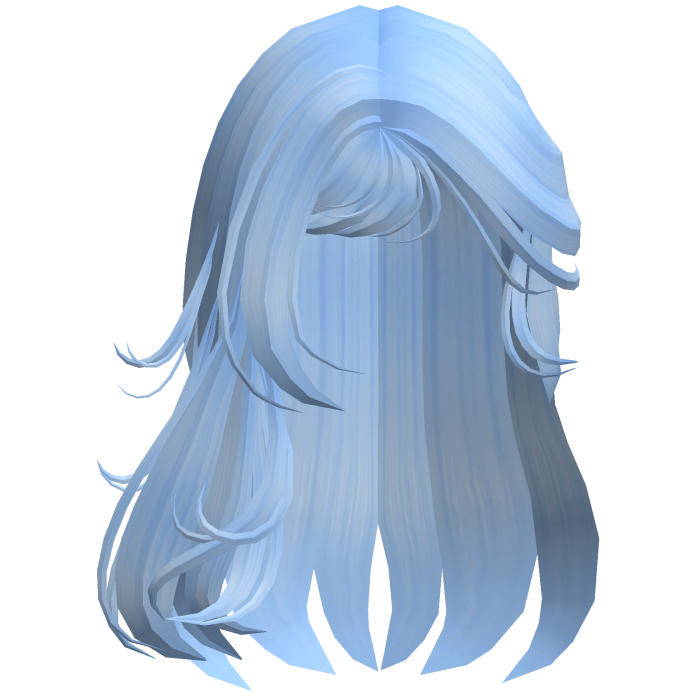 Emo Long Messy Hair w/ Side Bangs (Blue)