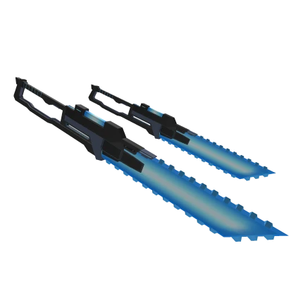 [1.0] Cyber Razor Dual Sword Blue | Roblox Item - Rolimon's