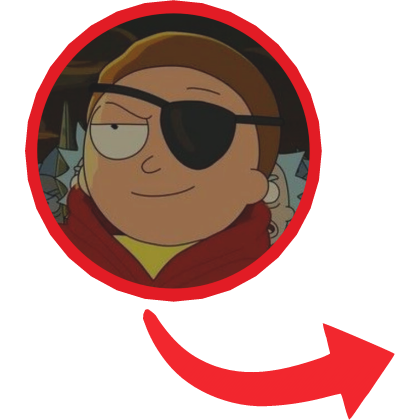 Evil Morty (Rick and Morty) Red Circle