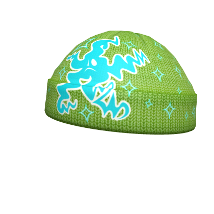 Y2K Themed Beanie (Green) - Roblox