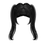Long Straight Pigtail Anime Hair 