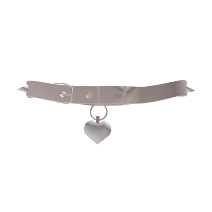 1.0 Pink Heart Puppy Collar w Spikes