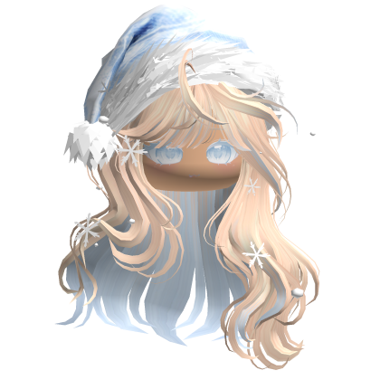 Christmas Waves w/Santa Hat (Blonde&Blue)