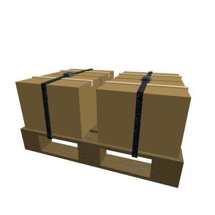 pallet with boxes and strap
