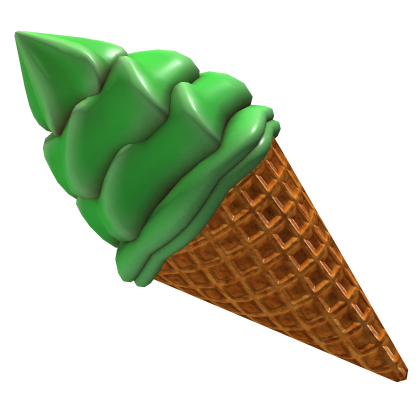 Cute Swirl Ice Cream Cone (Green)