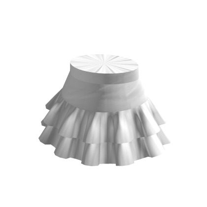 White Ruffle Mini Skirt