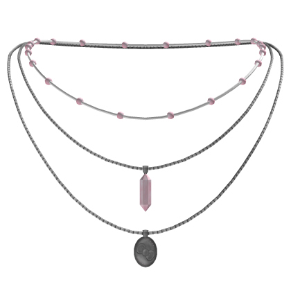 Layered Kawaii Beaded Bow Necklace