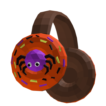 Orange Spider Donut Headphones