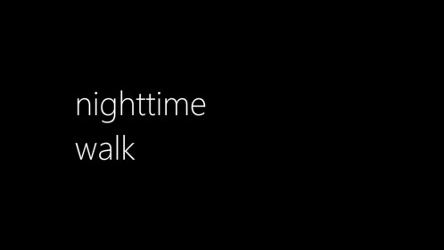 nighttime walk