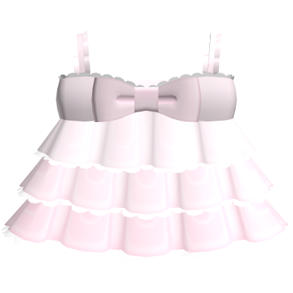 ♡ : cute pink layered ruffle baby doll dress