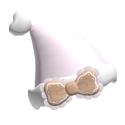 . ‿ ♡ sweetest gingerbread santa hat in pink
