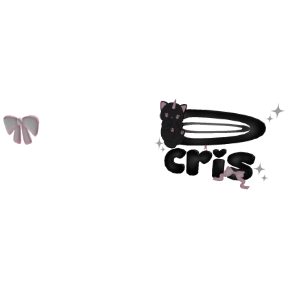 ♡﹕ kawaii black cat hairclip 